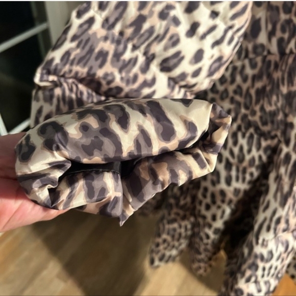 ❄️❄️ Venus Peplum Leopard Puffer Coat Fit And Flare 2x W/Pockets Faux Fur - Picture 5 of 13